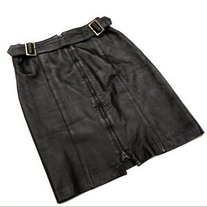 Vintage  Magnifique Leather Skirt